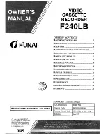 FUNAI F240LB Owner'S Manual preview