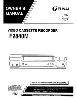 FUNAI F2840M Owner'S Manual предпросмотр