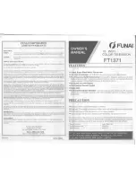 FUNAI FT1371 Owner'S Manual preview