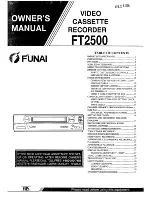 Предварительный просмотр 1 страницы FUNAI FT2500 Owner'S Manual