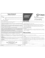 FUNAI FTV19TC Owner'S Manual предпросмотр