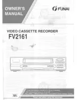 FUNAI FV2161 Owner'S Manual preview