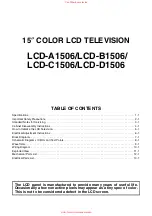 Preview for 2 page of FUNAI LCD-A1506 Service Manual