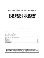 Preview for 2 page of FUNAI LCD-A3206 Service Manual