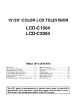 Preview for 2 page of FUNAI LCD-C1504 Service Manual