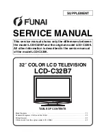 Preview for 1 page of FUNAI LCD-C32B7 Service Manual