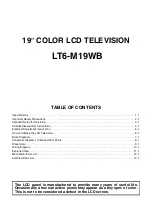 Preview for 2 page of FUNAI LT6-M19WB Service Manual