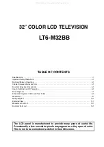 Preview for 2 page of FUNAI LT6-M32BB Service Manual