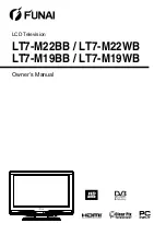 FUNAI LT7-M19BB Owner'S Manual preview