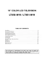 Preview for 2 page of FUNAI LT850-M19 - SERVICE Service Manual