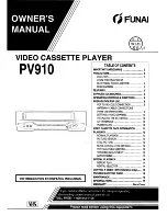 FUNAI PV910 Owner'S Manual preview