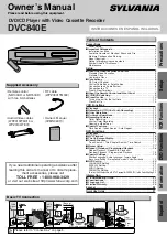 FUNAI Sylvania DVC840E Owner'S Manual предпросмотр