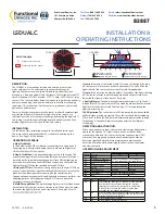 Functional Devices RIB LSDUALC Installation & Operating Instructions предпросмотр