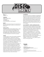 Предварительный просмотр 4 страницы Fundex Games Disc Master User Instructions