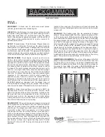 Fundex Games Premium Wood Backgammon 5730 Instructions preview