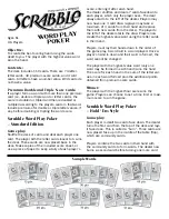 Preview for 1 page of Fundex Games Scrabble Word Play Poker User Instructions