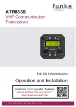 Preview for 1 page of Funke ATR833S Operation And Installation Instruction