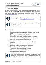 Preview for 6 page of Funke ATR833S Operation And Installation Instruction