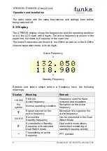 Preview for 9 page of Funke ATR833S Operation And Installation Instruction