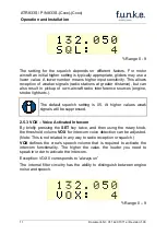 Preview for 17 page of Funke ATR833S Operation And Installation Instruction