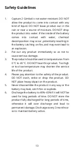 Preview for 13 page of Funsnap Capture 2 Gimbal Quick Start Manual