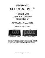 Funtronix SCORE-N-TIME T-240 Operating Manual предпросмотр