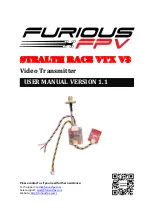 Preview for 1 page of Furious FPV STEALTH RACE VTX V3 User Manual