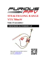 FURIOUS VTX 700mW User Manual preview