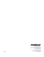 Preview for 8 page of Furman AR-1220 Owner'S Manual