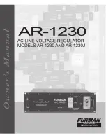 Furman AR-1230 Owner'S Manual preview