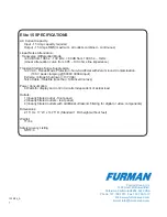 Preview for 8 page of Furman Elite 15 Owner'S Manual