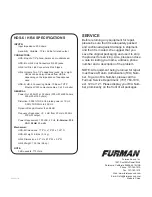 Preview for 8 page of Furman HDS-6 Owner'S Manual