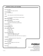 Preview for 8 page of Furman IT-20 II Owner'S Manual