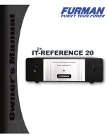 Furman IT-Reference 20 Owner'S Manual preview