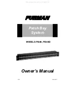 Предварительный просмотр 1 страницы Furman PB-48 Owner'S Manual