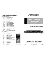 Предварительный просмотр 1 страницы Furman PS-PRO Owner'S Manual