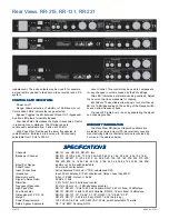 Preview for 2 page of Furman RackRider RR-131 Specifications