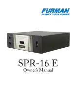 Предварительный просмотр 1 страницы Furman SPR-16 E Owner'S Manual