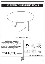 Furn Mill CELVIN COFFEE TABLE Assembly Instructions preview