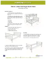 FURNITURE CONCEPTS Classic Ladder End Single-Queen Bunk Assembly предпросмотр