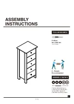 Preview for 1 page of Furniture of America 5 Drawer Cabinet FGI-18603C21-L Assembly Instructions Manual