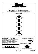 Preview for 1 page of Furniture of America Alyssa CMAC804A Assembly Instructions Manual