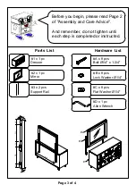 Preview for 3 page of Furniture of America Amarantha CM7362D&M Assembly Instructions