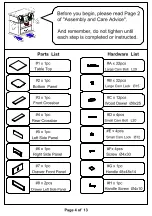 Preview for 4 page of Furniture of America Amity CM4085E Assembly Instructions Manual