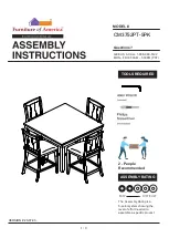 Preview for 1 page of Furniture of America Ann CM3752PT-5PK Assembly Instructions Manual