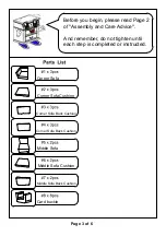 Preview for 3 page of Furniture of America Aria CM-OS2115 Assembly Instructions Manual