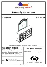 Preview for 1 page of Furniture of America Arthur CM7587D Assembly Instructions