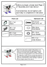 Preview for 3 page of Furniture of America Arthur CM7587D Assembly Instructions