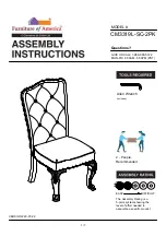 Furniture of America Bellagio CM3319L-SC-2PK Assembly Instructions Manual preview