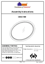 Preview for 1 page of Furniture of America Bellagio CM3319M Assembly Instructions